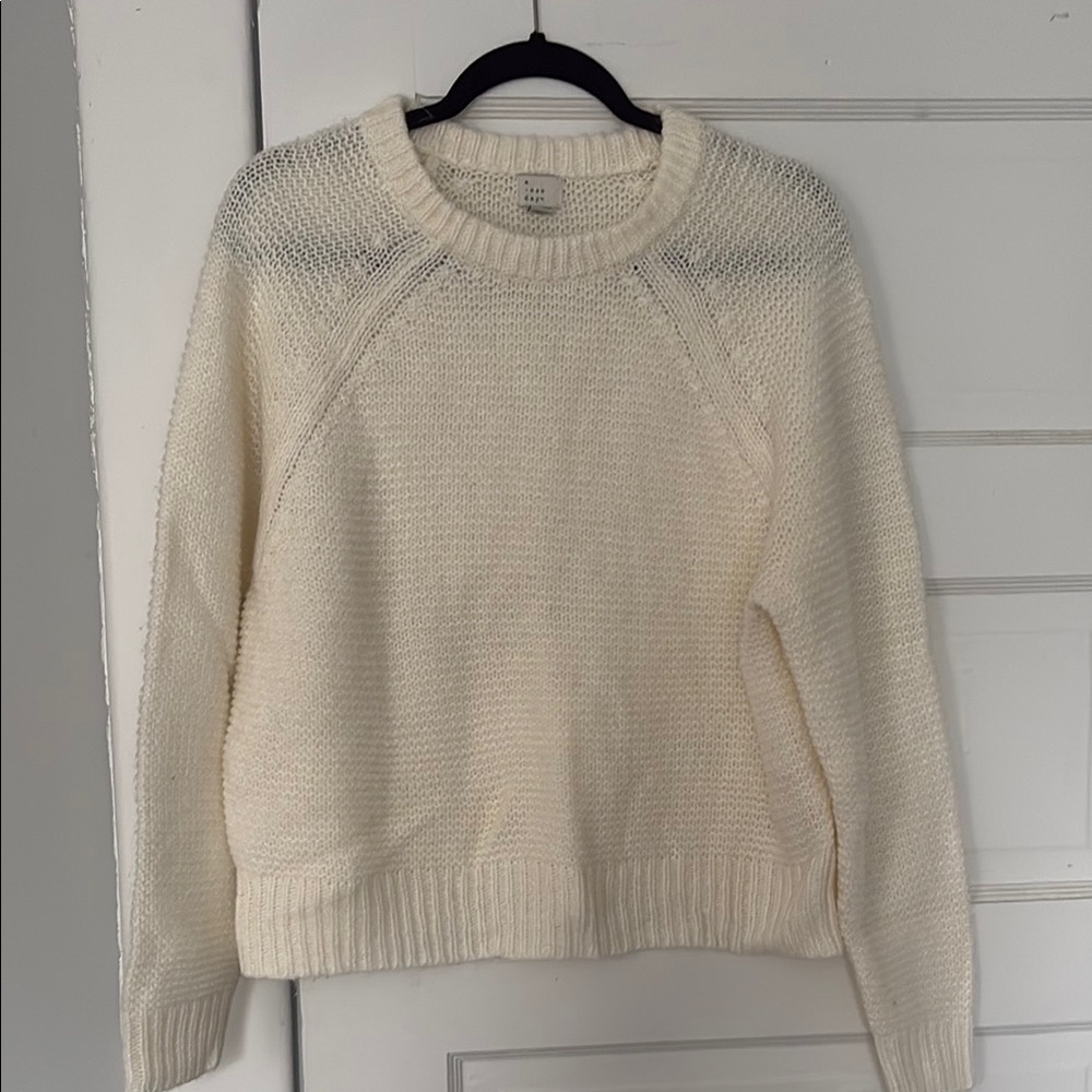 Women's Cream Crewneck Sweater